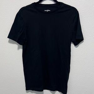 Goodfellow Solid Black T-Shirt Size Small